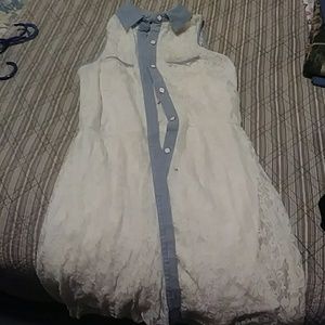 Lace and Denim Dress